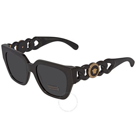 Versace VE4409 53 Dark Grey & Black Sunglasses .